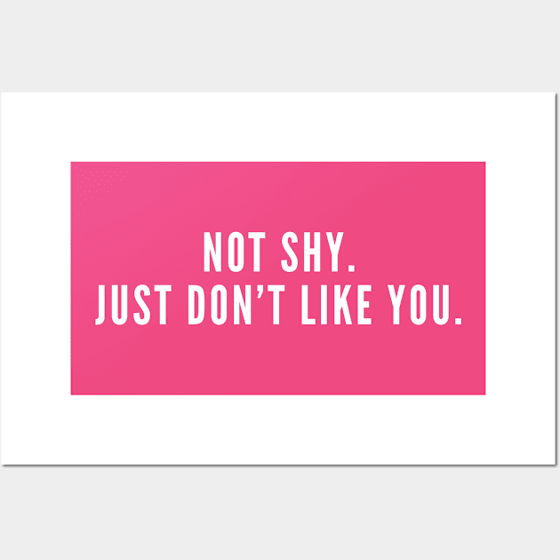 Not Shy - Funny Sarcastic Statement Wall Art by sillyslogans